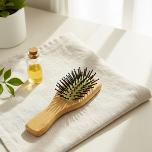 หวีไม้ไผ่คุณภาพเยี่ยมสำหรับดูแลเส้นผมและแก้ปัญหาผมพันกัน ใช้ได้ที่บ้าน - Product Image 4