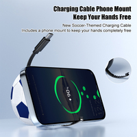 Cable USB-C Retráctil de Carga Súper Rápida de 140W con Spinner Antiestrés Integrado, Soporte para Teléfono Portátil, Cable Tipo C de 1M