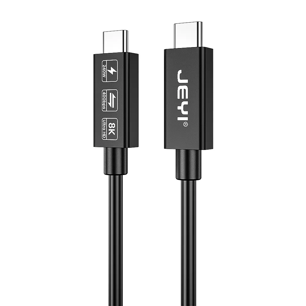 0.5m PVC trançado par USB4 cabo PD cabo de carregamento rápido tipo C 20Gbps 240w 8K 60HZ USB 4.0 C para tipo C cabo de carregamento rápido