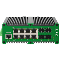 Switch Industrial Administrado L2, Switch Industrial Gigabit Ethernet de 8 Puertos con 4 SFP para Montaje en Riel DIN