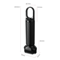 SHURAN Brosse de nettoyage pour clubs de golf, légère et durable en ABS+TPR, accessoire portable avec mousqueton rétractable
