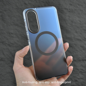 Usine De Luxe IMD IML Magnétique Gradient Noir Couverture de Téléphone Lumière Bleue Translucide Sans Fil Cas de Charge pour <span class=keywords><strong>Samsung</strong></span> <span class=keywords><strong>Galaxy</strong></span> S25 - Product Image 2