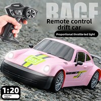 Voiture RC de drift 4x4 1:20, haute vitesse, télécommandée, 20 km/h, mini voiture de course de drift RTR, éclairage LED sur châssis, 2,4 GHz, personnalisable