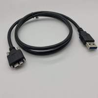 Kabel Data USB 3.0 USB-A ke Micro B Male dengan kunci sekrup ganda