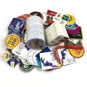 Sous-verres en papier absorbant de haute qualité pour boissons, avec impression de logo personnalisé, épaisseur 2 mm, pour anniversaires et mariages - Product Image 1