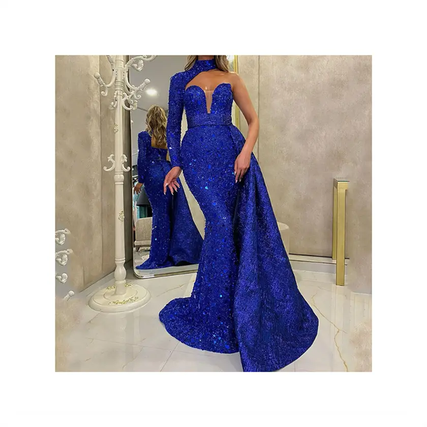 Wedding Fashion Women Dresses Party Sexy Slim Sexy Deep V-belt Golden Backless Banquet Maxi Dresses