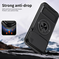 Étui de téléphone portable magnétique 360° avec anneau de support coulissant en TPU+PC, anti-chute et étanche pour S26 Ultra S25 S24