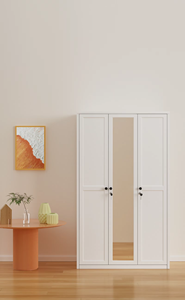 خزانة ملابس حديثة لغرفة النوم من الفولاذ بأربعة أبواب منزلقة وسعة تخزين كبيرة للاستخدام الفندقي - Product Image 6