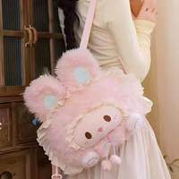 Nouveau Sac à Dos Lapin en Peluche Super Doux de 32 cm, Sac de Fête Mignon, Cadeau pour Filles, Sac à Bandoulière Unique en Coton PP, Vente Chaude