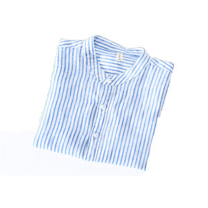 Vendita calda Della Banda degli uomini di <span class=keywords><strong>Lino</strong></span> Camicia Casual di Alta Qualità A Buon Mercato Confortevole E Traspirante Camicia A Maniche Corte <span class=keywords><strong>Slim</strong></span> <span class=keywords><strong>Fit</strong></span> Camicia di Vestito - Product Image 4