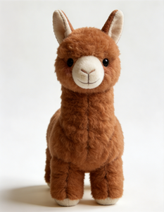 Lindo Peluche de Alpaca Marrón, Animal de Peluche Suave Relleno de Algodón PP para Cumpleaños de Niños - Product Image 1