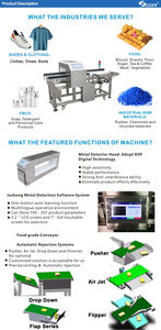 Juzheng Pantalla táctil Industria alimentaria Detector de metales Máquina transportadora Detector de alimentos de metales - Product Image 6