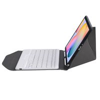 B610 Dudukan Belakang Keyboard Nirkabel, Keyboard Gigi Biru Nirkabel Split dengan Casing Kulit untuk Samsung Galaxy Tab S6 Lite Teclado