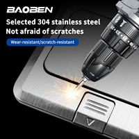 BAOBEN Prise de sol escamotable en acier inoxydable de type 120, prise de sol israélienne dissimulée étanche de classe 6 avec connecteur pour ordinateur