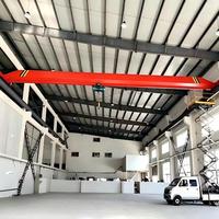 Pont roulant monopoutre professionnel de 5 tonnes avec palan électrique pour le transfert d'équipements en atelier de fabrication