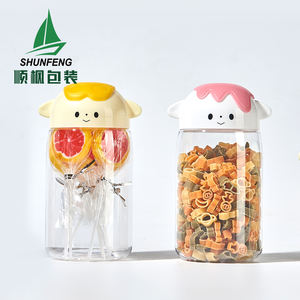 150 מ "ל 250 מ" ל 8 עוז 16 עוז קוסמטיקה קרם ממתקים מיכל אריזה מיכל מותאם אישית עגול לחיות מחמד מזון פלסטיק אחסון צנצנת עוגיות ברור עם מכסה - Product Image 3