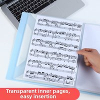 Classeur transparent A4 à 4 trous personnalisable pour partitions, prêt à offrir, organiseur de documents
