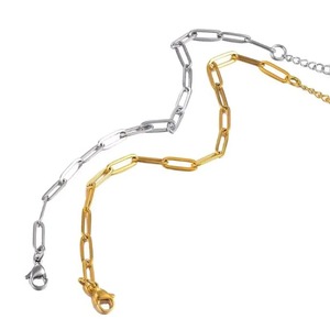 Cadena de Collar para Mujer de Acero Inoxidable de Alta Calidad en Tendencia, Color Oro/Plata, Venta al por Mayor - Product Image 1