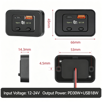 Adaptateur de chargeur de voiture QC 3.0 Type-C QC3.0 avec port USB, chargeur rapide avec protection de sécurité, charge 2 appareils, camion, camping-car, voiture, bateau