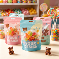 Sachet Doypack Personnalisé en PE Mylar avec Fermeture Éclair Thermoscellable de Qualité Alimentaire pour Bonbons, Lait et Snacks