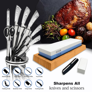 Hetstone-afilador <span class=keywords><strong>de</strong></span> cuchillos antideslizante, <span class=keywords><strong>piedra</strong></span> húmeda con base <span class=keywords><strong>de</strong></span> bambú 400/<span class=keywords><strong>1000</strong></span> 3000/8000, 2 lados - Product Image 5