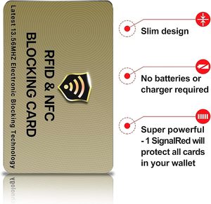 Carte de protection RFID personnalisée anti-piratage NFC pour cartes bancaires sans contact (crédit/débit) - Product Image 6