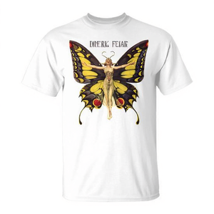 Flapper <b>Woman</b> <b>Dressed</b> As Swallowtail Butterfly T-<b>Shirt</b> Adult Unisex <b>White</b> - Product Image 2