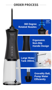 Approvisionnement d'usine en gros IPX7 étanche électrique WaterFlosser <span class=keywords><strong>dentaire</strong></span> Dent <span class=keywords><strong>Jet</strong></span> Pick Flosser Water Flosser - Product Image 2