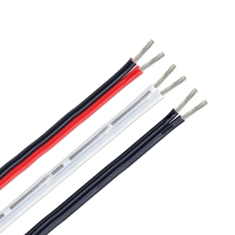 SY 2 lõi đỏ đen 8awg-28awg nhiệt độ cao phẳng mềm Silicone đôi song song dây