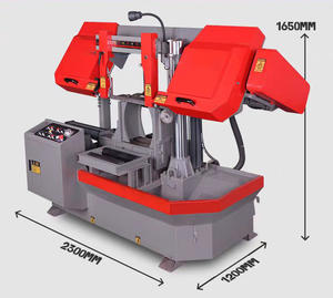 Scie à ruban horizontale à double colonne à haut rendement 40/50 Nouveau moteur de composant de noyau d'état pour la coupe de barres d'acier inoxydable - Product Image 3