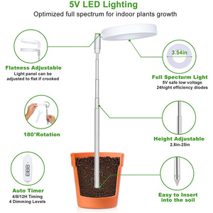 Lampes LED de croissance <span class=keywords><strong>pour</strong></span> plantes <span class=keywords><strong>d</strong></span>'<span class=keywords><strong>intérieur</strong></span> à spectre complet, réglables en hauteur, avec minuterie automatique marche/arrêt et 10 niveaux de luminosité - Product Image 3