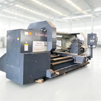Tour horizontal CNC robuste CK61160 à grande capacité de coupe et à grande mandrinne, tour CNC à banc plat d'occasion pour l'usinage brut de grandes brides