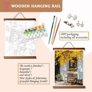 Pintura por Números, Pintura al Óleo DIY, Paisaje Otoñal de Ginkgo, Decoración de Pared para el Hogar - Product Image 5