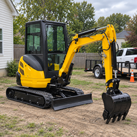 Mini-excavatrice de 1 tonne, 2 tonnes, 3 tonnes, 3,5 tonnes certifiée CE EPA, excavatrice compacte avec moteur Kubota, petite excavatrice agricole, excavatrice sur chenilles