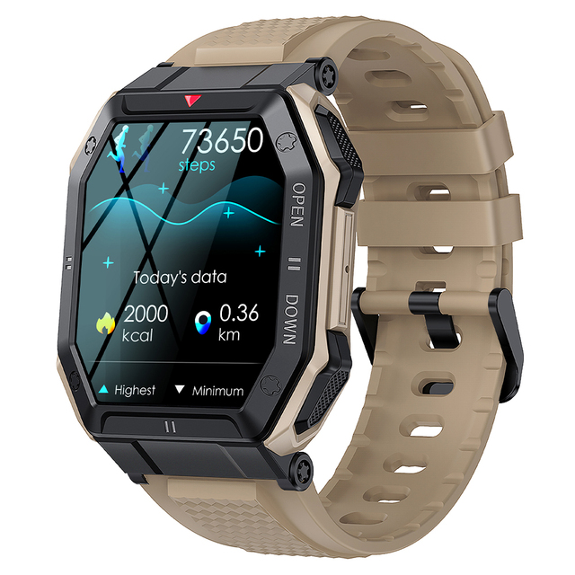 2026 Outdoor Sport Smart Watch Blood Pressure 5ATM IP68 Waterproof Bt Wristbands Smartwatch C20 for Men Android Ios