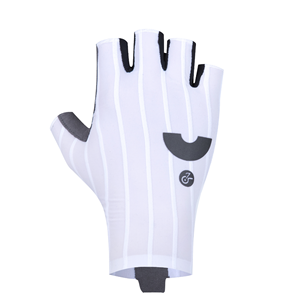 YKYWBIKE Gants de cyclisme d'été en polyester, demi-doigts, tissés, aérodynamiques, rayés, avec sangle de poignet réglable, amortissants, pour VTT et vélo de route - Product Image 1