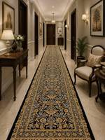Antistatischer, rutschfester Hochflor-Teppich mit geometrischem Muster für Hotellobbys und Flure – Rollenware für Großbestellungen im Schlafzimmerbereich
