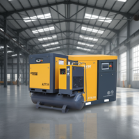 Compresseur à vis rotatif industriel haute efficacité série quatre-en-un avec sécheur d'air 7,5-22 kW 10-30 CV 500 L, refroidi par air, moteur lubrifié