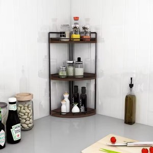 Organizador de baño de esquina de 3 niveles, encimera para almacenamiento, bandeja de tocador, organizador de mostrador de madera para cocina, tocador de baño - Product Image 2
