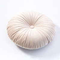 Oreiller décoratif rond en velours personnalisé Coussins de sol citrouille en peluche Coussins de siège souples Oreillers et coussins
