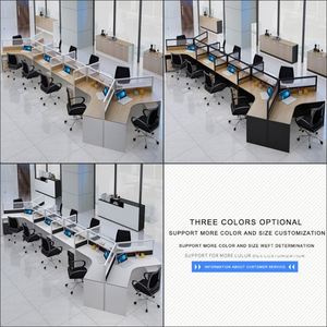Muebles de oficina de diseño moderno, cubículos de personal para 3 personas, partición, estación de trabajo de madera, gerente de mesa, escritorio de oficina ejecutiva de lujo - Product Image 6