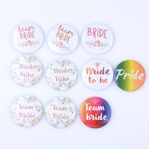 Ovelty-insignia personalizada con letras para novia, insignia <span class=keywords><strong>de</strong></span> metal con botón <span class=keywords><strong>de</strong></span> flor para <span class=keywords><strong>despedida</strong></span> <span class=keywords><strong>de</strong></span> <span class=keywords><strong>soltera</strong></span> - Product Image 5