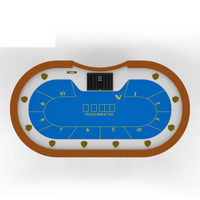 YH Casino Qualité H Jambes Personnalisé Étanche Poker Tapis Ovale Texas Poker Table