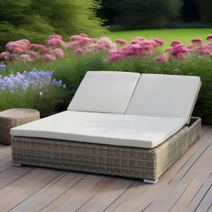 <span class=keywords><strong>Hôtel</strong></span> <span class=keywords><strong>Piscine</strong></span> Terrasse Meubles Villa Modèle Jardin Soleil Double Lit Jardin Osier Plage Chaise Longue PE Rotin Canapé-Lit - Product Image 2