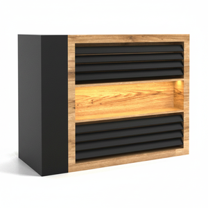 Versatile Modern Wood <b>Foldable</b> Reception <b>Desk</b> for Barber Salon Furniture Gym Supermarket Warehouse Workshop Outdoor Use Model 30 - Product Image 2