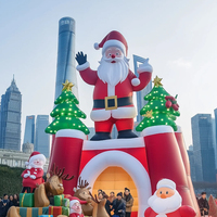 Airvon Vente en gros de Père Noël gonflable en PVC pour Noël, fabrication sur mesure pour décoration gonflable