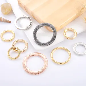 Aksesori Tas Cincin O Logam 8 15Mm Nikel Jepit Jepret Logo Kustom Cincin O 25 38Mm Cincin O Logam Emas untuk Tas Tangan