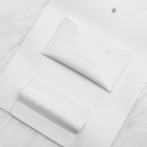 High End Promotion Pu Leather Bag Custom Emboss Printing Ring Necklace Earring Storage Jewelry <b>Pen</b> <b>White</b> Pu Leather Package - Product Image 4