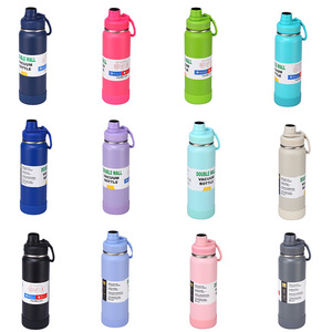 Bouteilles d'eau isothermes en acier inoxydable 1000ml 800ml 600ml avec affichage de la température, base en silicone, anti-fuite latérale - Product Image 6