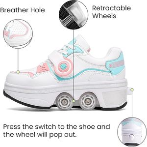 Scarpe <span class=keywords><strong>da</strong></span> Ginnastica SeeMore con Ruote Rimovibili per Ragazzi e Ragazze, Sneakers Trasformabili per Sport all'Aperto e Pattinaggio - Product Image 4